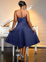 Off Shoulder a-line dress greatly shows your pretty shoulder and reveals your delicate collarbone.