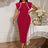 AOMEIDRESS Bodycon Sequins Dress for Wedding Guest Party Christmas DarkRed / S
