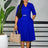 Classy Women Church Dresses Elegant A Line with Waist Belt Modest Blue / S
