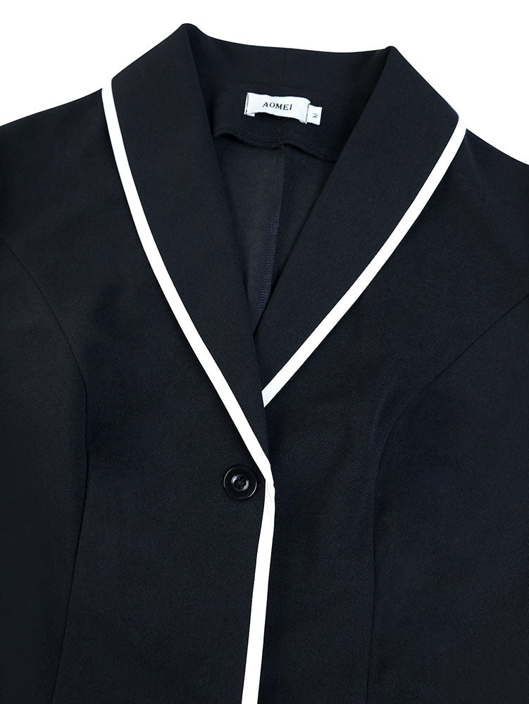 AOMEIDRESS Two Piece Set V Neck Top Slim Pants Casual Outings Wear