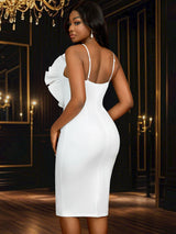 AOMEIDRESS Sexy Halter Bodycon Dress Ruffles for Event Party Weddings