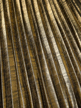 AOMEIDRESS Gold Pleated One Shoulder Party Dress with Ruffled Flower