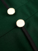 AOMEIDRESS Peplum Bodycon Dress Lace Sleeve Button Church Occasions