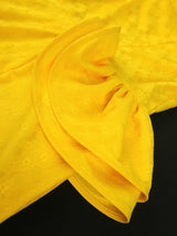 AOMEI Off Shoulder Ruffles Patchwork Dresses Fashion Bodycon Lace Midi Yellow