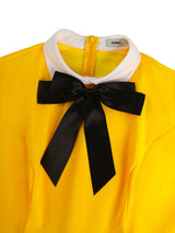 AOMEIDRESS Elegant A Line Midi Party Birthday Dress With Bow Ruffle