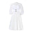 Elegant Church Dresses for Women Lace Hollow Out Patchwork Pleated Female Gowns WHITE / S