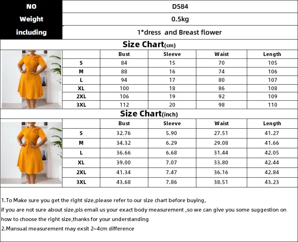 Elegant Dresses For Women A Line O Neck Short Sleeves 3D Flower