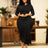 Elegant Lace Dresses Classy Church Female Party Fashion Black / S