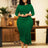 Elegant Lace Dresses Classy Church Female Party Fashion Green / S