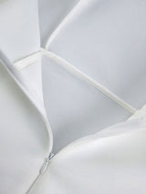 AOMEIDRESS White Lace Long Sleeve Bodycon Dress Wedding Party Gowns