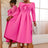 hot pink long sleeve dress for women