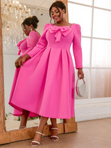 hot pink long sleeve dress for women