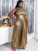 maxi gold party dress