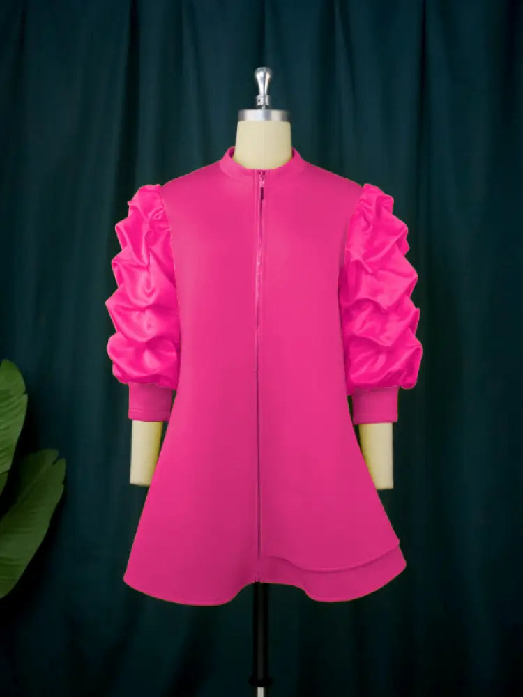 Plus Size Mini Dresses Loose Casual Ladies