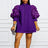 Plus Size Mini Dresses Loose Casual Ladies Purple / S