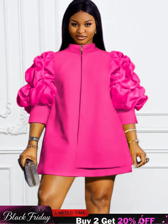 plus size fushia dress