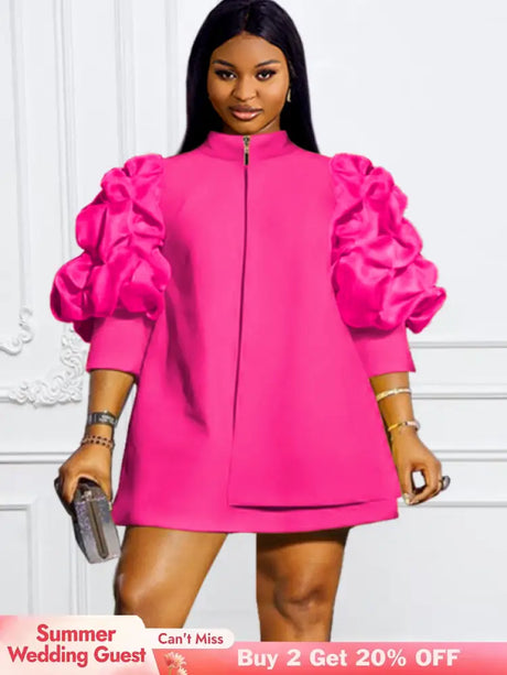 plus size fushia dress