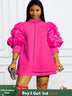 plus size fushia dress