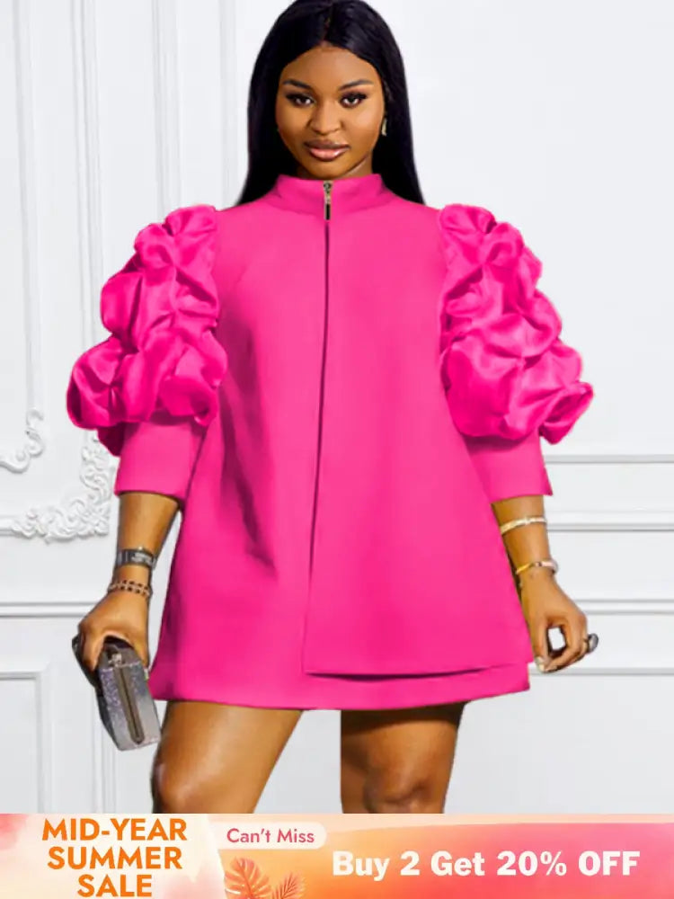 plus size fushia dress