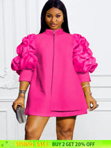 plus size fushia dress