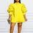 Plus Size Mini Dresses Loose Casual Ladies Yellow / S