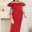 See Through Dot Sleeve Patchwork Long Dress Midi Burgundy / S dress