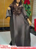 Shiny Bubu Dresses V Neck Patchwork Sequined African Kaftan Dress Black / One Size