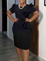 Summer Wedding Guest Dress 2025 Elegant Fitted Short Sleeve