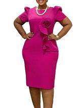 Summer Wedding Guest Dress 2025 Elegant Fitted Short Sleeve