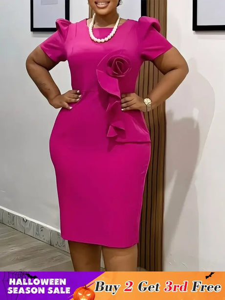 Summer Wedding Guest Dress 2025 Elegant Fitted Short Sleeve