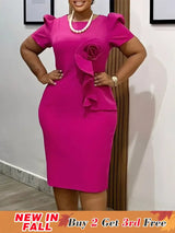 Summer Wedding Guest Dress 2025 Elegant Fitted Short Sleeve