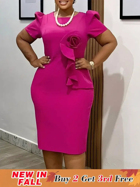 Summer Wedding Guest Dress 2025 Elegant Fitted Short Sleeve