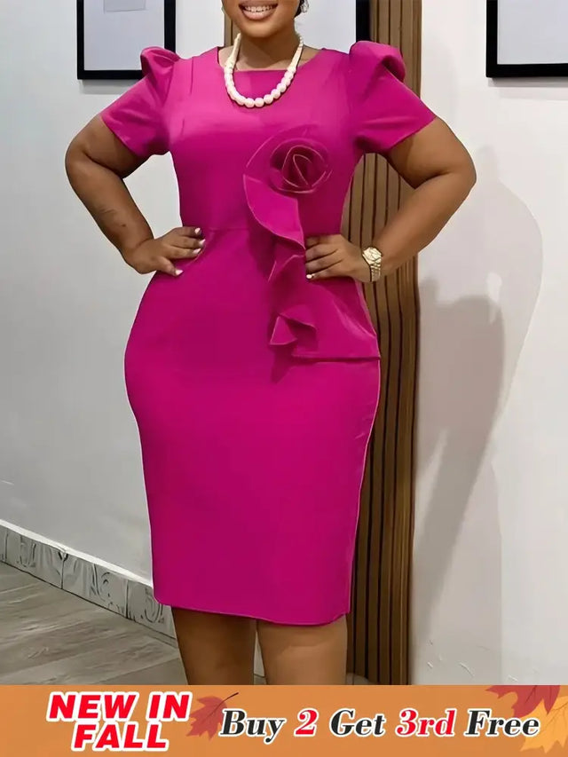 Summer Wedding Guest Dress 2025 Elegant Fitted Short Sleeve