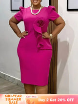 Summer Wedding Guest Dress 2025 Elegant Fitted Short Sleeve