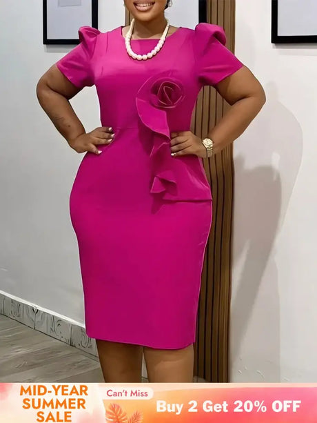 Summer Wedding Guest Dress 2025 Elegant Fitted Short Sleeve