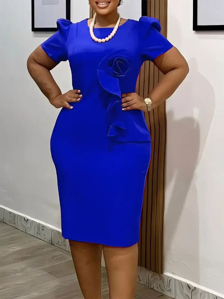 Summer Wedding Guest Dress 2025 Elegant Fitted Short Sleeve