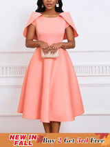 Women Party Dress A Line Cloak Sleeves Event Occasion Female Birthday Wedding Guest