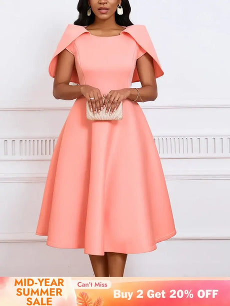 Women Party Dress A Line Cloak Sleeves Event Occasion Female Birthday Wedding Guest