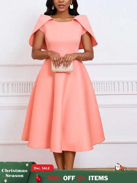 Women Party Dress A Line Cloak Sleeves Event Occasion Female Birthday Wedding Guest