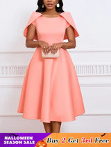 Women Party Dress A Line Cloak Sleeves Event Occasion Female Birthday Wedding Guest