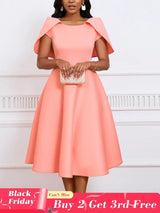 Women Party Dress A Line Cloak Sleeves Event Occasion Female Birthday Wedding Guest