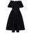 Women Party Dress A Line Cloak Sleeves Event Occasion Female Birthday Wedding Guest Black / S