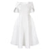 Women Party Dress A Line Cloak Sleeves Event Occasion Female Birthday Wedding Guest White / S