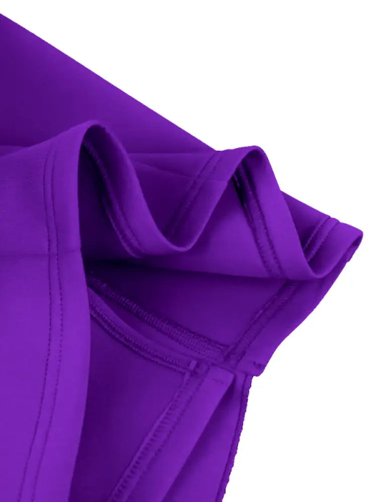 Women Purple Off Shoulder Ruffles Bodycon Dress