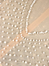 Women See Through Tops Beaded Wide Leg Jumpsuit