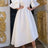 Women Stylish Party Dress A Line High Waist Ruffles Celebrate White / S