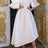 Women Stylish Party Dress A Line High Waist Ruffles Celebrate White / S
