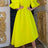 Women Stylish Party Dress A Line High Waist Ruffles Celebrate Yellow / S