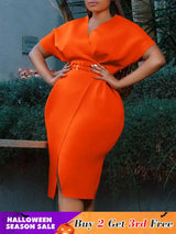 Women V Neck Bodycon Party Dress High Waist Slim African Female