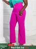 Women Wide Leg Elegant High Waist Pants Rose / 1XL